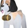 Gemmy Christmas Airblown Inflatable St. Bernard Giant, 9 Ft Tall