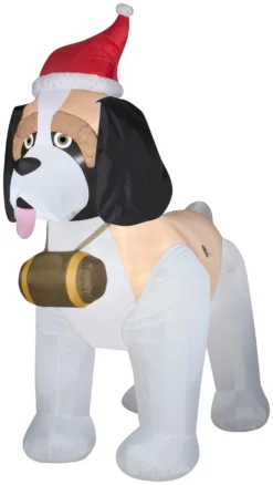 Gemmy Christmas Airblown Inflatable St. Bernard Giant, 9 Ft Tall