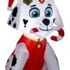 Gemmy Christmas Airblown Inflatable Marshall Fire Dog W/candy Cane, 3 Ft Tall, Red