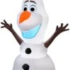 Gemmy Christmas Airblown Inflatable Olaf In Sitting Pose, 4 Ft Tall, White