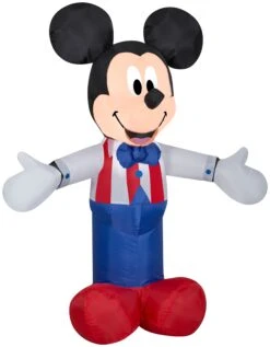 Gemmy Airblown Inflatable Patriotic Mickey Mouse, 3.5 Ft Tall