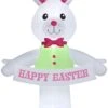 Gemmy 12.5 Ft Airblown Easter Bunny Giant, White