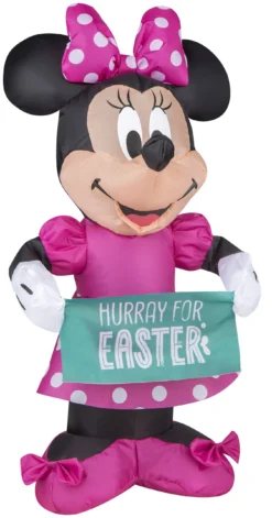 Gemmy Airdorable Airblown Minnie W/Banner Disney, Pink