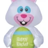 Gemmy Airdorable Airblown Whimsical Easter Bunny, White