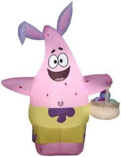Gemmy 4 Ft Airblown Patrick In Easter Outfit SM, Pink