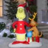The Grinch & Max With Presents 6ft Airblown Christmas Yard Decoration