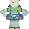Gemmy Airblown Inflatable Birthday Party Buzz Lightyear, 3.5 Ft Tall