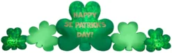 Gemmy 10 Ft Wide Projection Airblown Kaleidoscope St. Patrick's Day Cluster Of Clovers Collection Scene