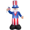 Gemmy Airblown Inflatable Uncle Sam, 5 Ft Tall, Multicolored