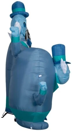 Gemmy Airblown Haunted Mansion Beware Of Ghosts Scene Disney, 6 Ft Tall, Blue -Gemmy 551226 Right