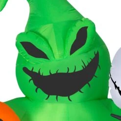 Gemmy Airblown Jack Skellington W/Oogie Boogie Scene Disney , 6.5 Ft Tall, Multi -Gemmy 551513Detail1