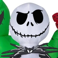 Gemmy Airblown Jack Skellington W/Oogie Boogie Scene Disney , 6.5 Ft Tall, Multi -Gemmy 551513Detail2