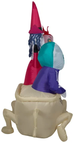 Gemmy Airblown Lock Shock And Barrel In Tub Scene Disney, 5 Ft Tall, Brown -Gemmy 551514 Side scaled