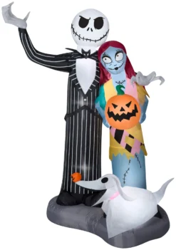 Gemmy Airblown Nightmare Before Christmas Scene Disney , 6 Ft Tall, Multi