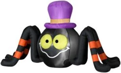4' Wide Airblown Outdoor Spider W/ Top Hat Halloween Inflatable