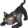 4' Wide Airblown Outdoor Black Cat W/ Tail Up Halloween Inflatable