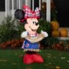 3.5' Airblown Minnie As Scarecrow Disney Thanksgiving Inflatable