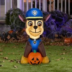 Airblown Paw Patrol Chase With Pumpkin Inflatable Yard Lawn Decor