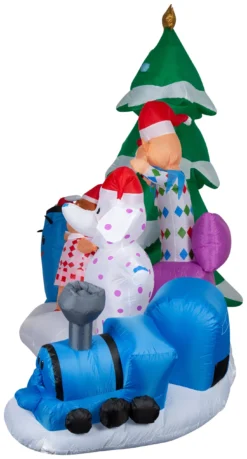 Gemmy Christmas Airblown Inflatable Misfit Toys Scene Rudolph , 7 Ft Tall, Multi -Gemmy 882560Left scaled
