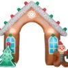 Gemmy Christmas Airblown Inflatable Gingerbread Archway, 8.5 Ft Tall, Multi