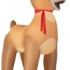 Gemmy Christmas Airblown Inflatable Standing Rudolph W/Scarf Colossal Rudolph, Tall, Brown