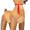 Gemmy Christmas Airblown Inflatable Standing Rudolph W/Scarf Colossal Rudolph, Tall, Brown