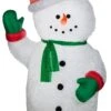 Gemmy Christmas Airblown Inflatable Mixed Media Snowman, 6 Ft Tall