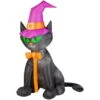 Gemmy Industiries GE224141 6.5 Foot Cat With Hat Airblown Inflatable