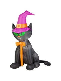 Gemmy Industiries GE224141 6.5 Foot Cat With Hat Airblown Inflatable