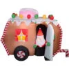 Gemmy Industiries GE37289 Gingerbread Trailer Animated Inflatable Airblown Decor