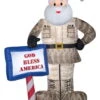 Gemmy Industiries GE89127 Military Santa Inflatable Airblown Decor