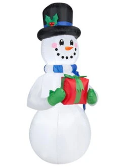 Gemmy Industiries GE114274 Snowman Holding Gifts Inflatable Airblown Decor