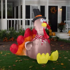 Thanksgiving Turkey 5ft Airblown Yard Decor
