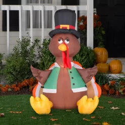 Happy Turkey 4ft Thanksgiving Yard Decor