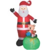 Gemmy SS110186G Blow Up Inflatable Lightshow Santa Outdoor Yard Decoration