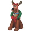 Gemmy SS111798G Blow Up Inflatable Scooby Do Reindeer Outdoor Yard Decoration