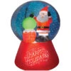 Gemmy Industiries SS114690G 66" Blow Up Inflatable Santa Snow Globe Outdoor Yard Decoration