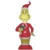 Gemmy SS114904G Blow Up Inflatable Grinch Red White Candy Outdoor Yard Decoration