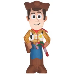 Gemmy SS115169G Blow Up Inflatable Woody With Candy Cane Outdoor Yard Decoration