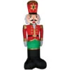 Gemmy Industiries SS117245G 96" Blow Up Inflatable Nutcracker Outdoor Yard Decoration