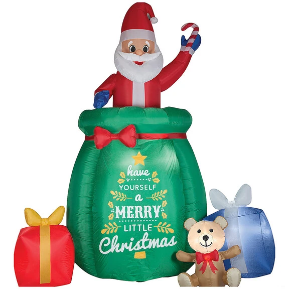 Gemmy Industiries SS117809G 120" Blow Up Inflatable Animated Pop Up Santa Outdoor Yard Decoration 1 Gemmy Industiries SS117809G 120" Blow Up Inflatable Animated Pop Up Santa Outdoor Yard Decoration