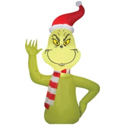 Gemmy SS118169G 42" Blow Up Inflatable Car Buddy Grinch Outdoor Yard Decoration