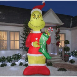 Gemmy SS118747G 108" Blow Up Inflatable Grinch With Stock Giant Outdoor Yard Decoration -Gemmy MOS SS 118747G 2 576 576