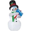 Gemmy Industiries SS13544G 72" Blow Up Inflatable Animated Shivering Snowman Outdoor Yard Decoration