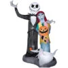 Gemmy Industiries SS220951G Blow Up Inflatable Nightmare Before Christmas Jack, Sally & Zero Outdoor Yard Decoration