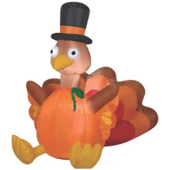 Gemmy Industiries SS223100G Turkey Pumpkin Airblown