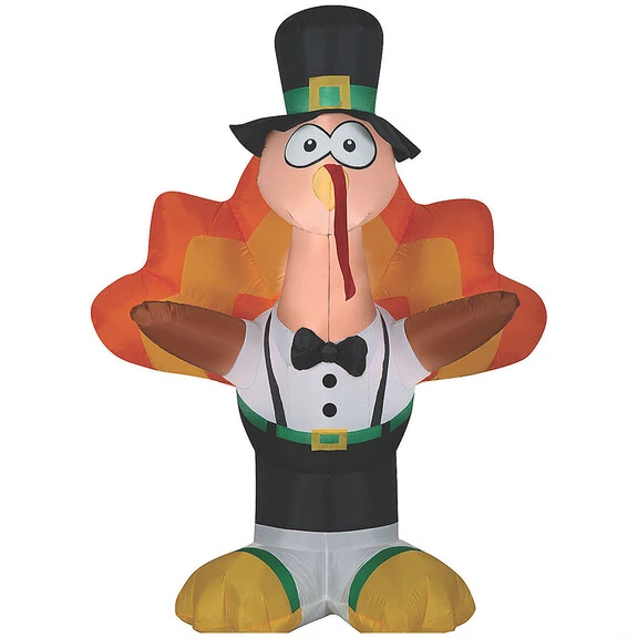 Gemmy Industiries SS226395G Airblown Harvest Dressed Turkey 1 Gemmy Industiries SS226395G Airblown Harvest Dressed Turkey