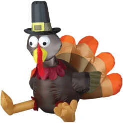 Gemmy Industiries SS64135G Blow Up Inflatable Pilgrim Turkey Outdoor Yard Decoration