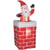 Gemmy SS86119G Blow Up Inflatable Santa Chimney Outdoor Yard Decoration