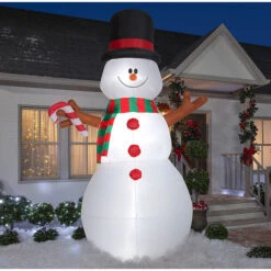Gemmy SS880160G Blow Up Inflatable Swiveling Snowman Outdoor Yard Decoration -Gemmy MOS SS 880160G 2 576 576